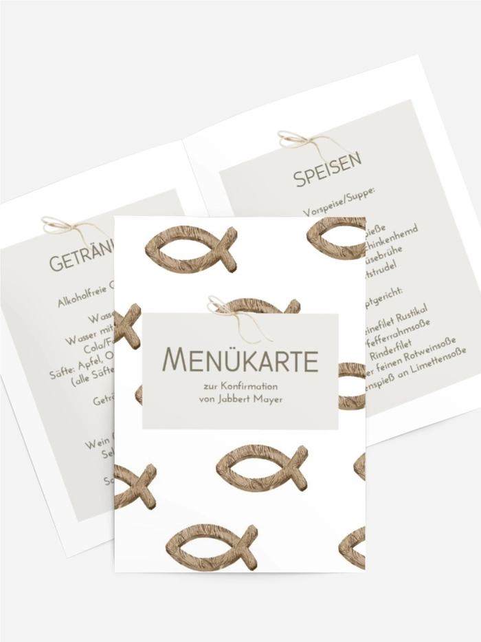 Menükarte Konfirmation Amulett Menükarte Konfirmation Amulett
