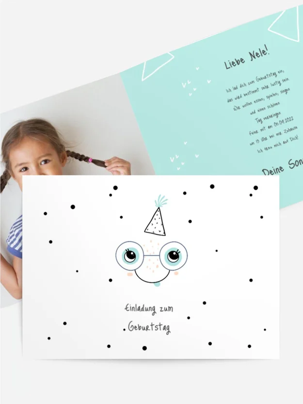 Geburtstagseinladung Happy smile
