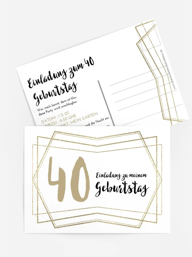 Geburtstagseinladung Geometrie der Zeit Geburtstagseinladung Geometrie der Zeit