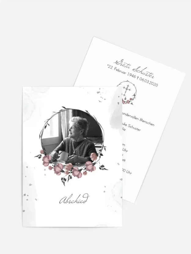 Trauerkarte Alpenveilchen