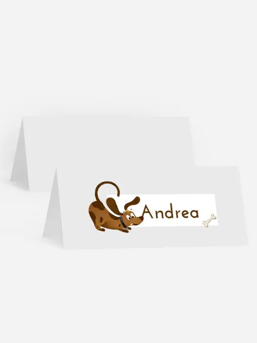 Tischkarte Geburtstag  Leckereien für Hunde