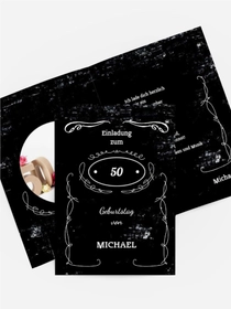 Geburtstagseinladung 50 Jackcard Foto