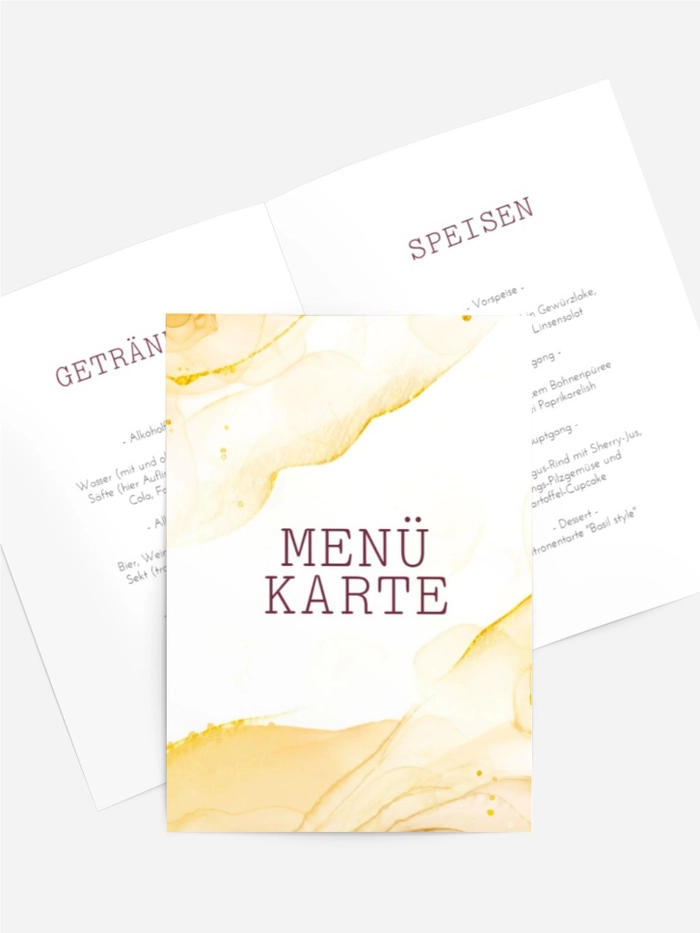 Menükarte Geburtstag Gold 50 Menükarte Geburtstag Gold 50