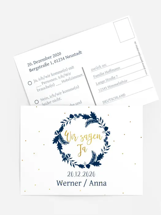 Antwortkarte Kranz