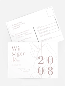 Antwortkarte Zarte Blume