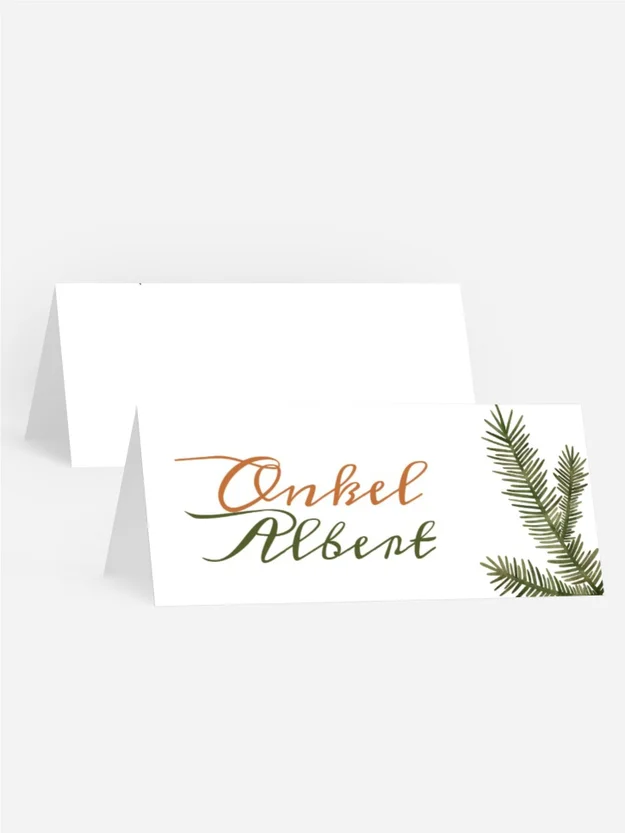 Tischkarte Weihnachten Weihnachtskerze