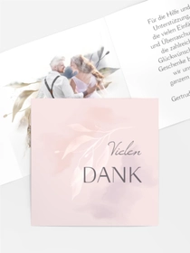 Dankeskarte Hochzeit "Transparente Zukunft"