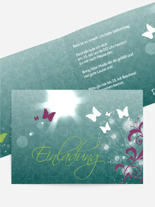 Einladungskarte zum Geburtstag beautiful