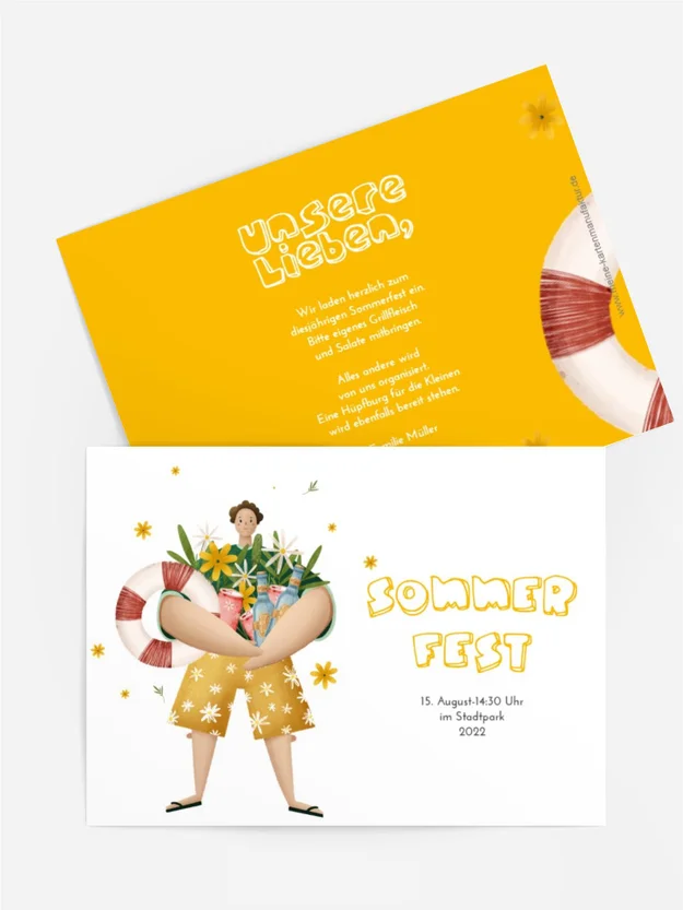 Einladung Sommerfest Strandparty