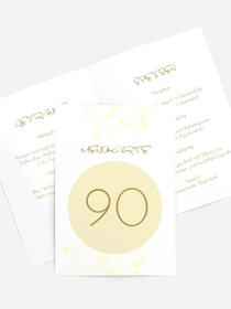 Menükarte Geburtstag  Goldenes Zeitalter