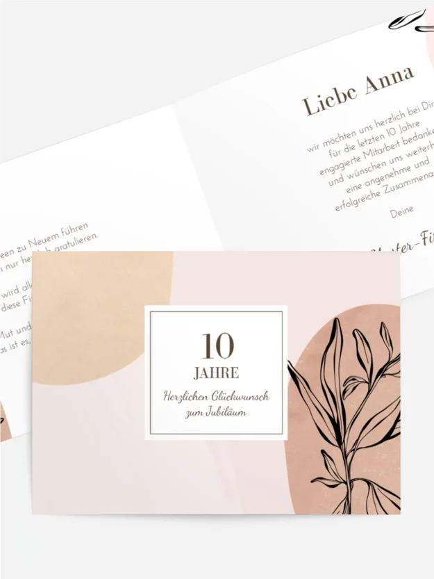 Jubiläumskarten Abstrakte Komposition