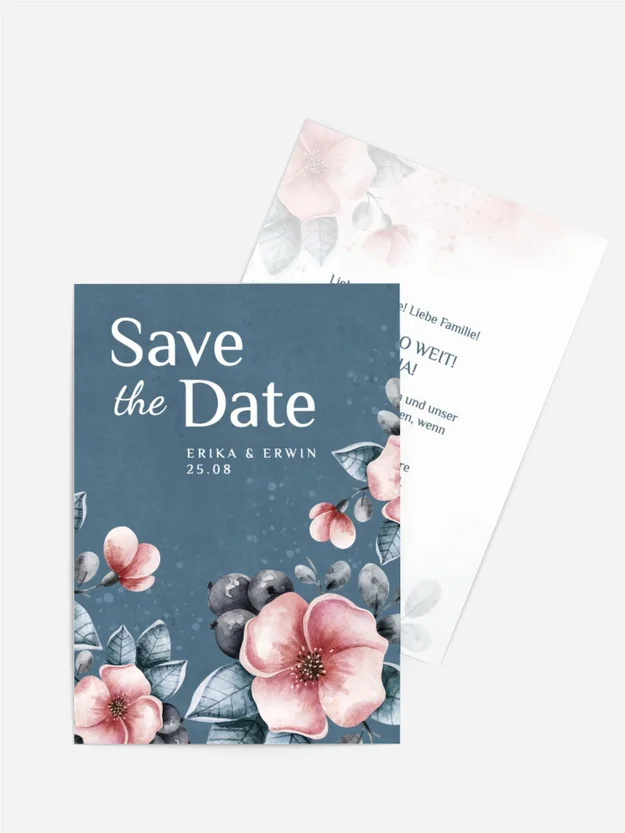 Save-the-Date Präsente Blumenflut