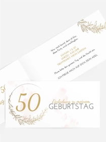 Geburtstagseinladung Goldener Kreis