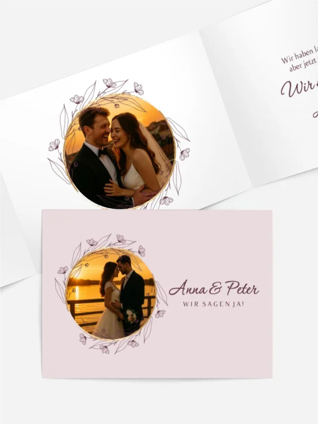 Hochzeitseinladung Unter den Blumen