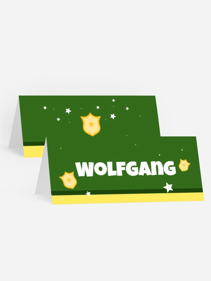 Tischkarte Geburtstag Polizist