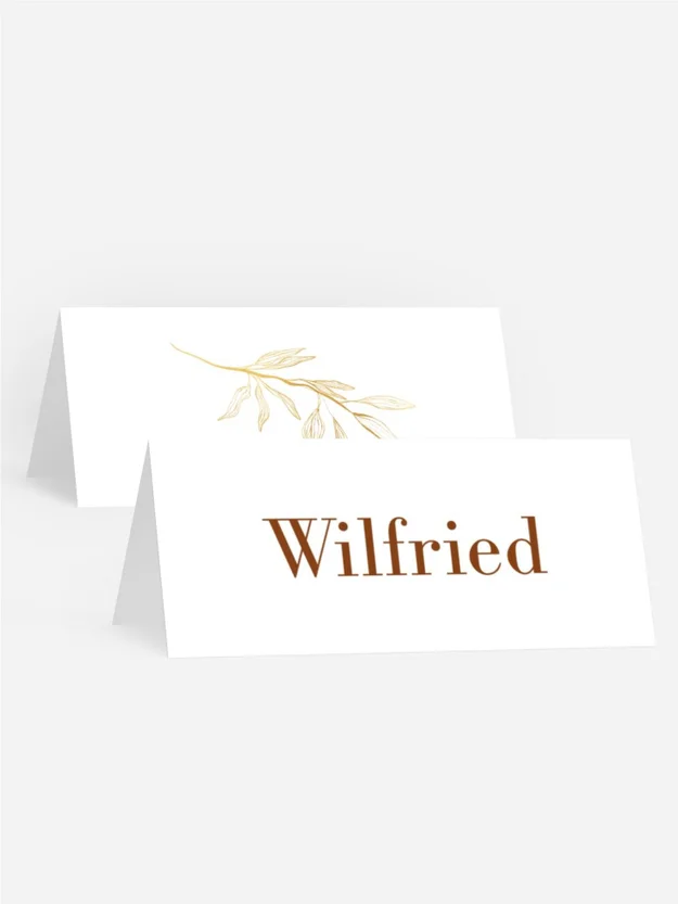 Tischkarte Taufe Goldene Taufe