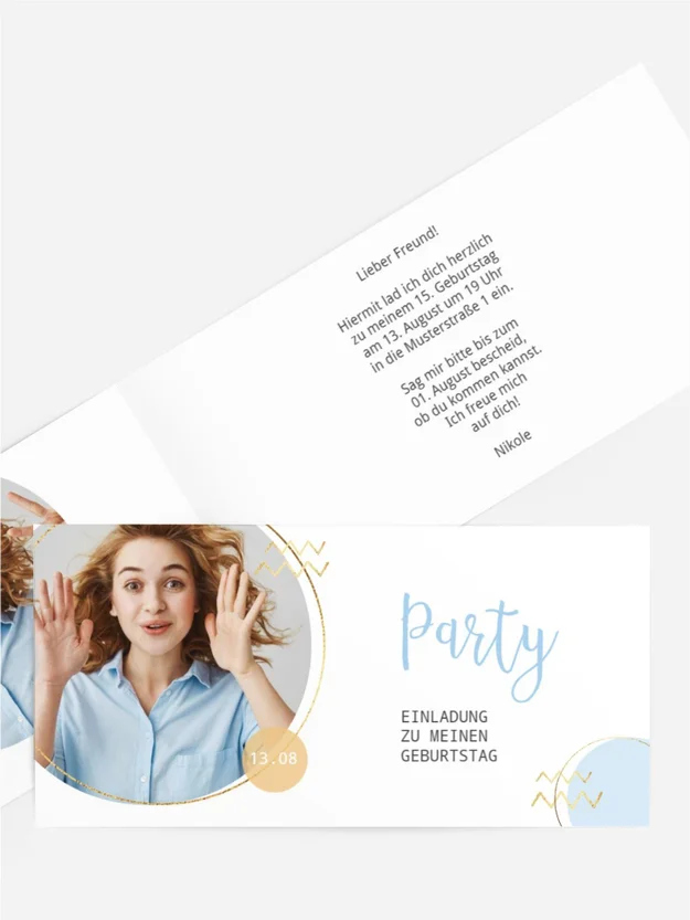 Geburtstagseinladung Party Circle