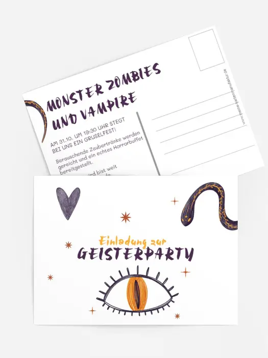 Halloween Einladung Hausviper