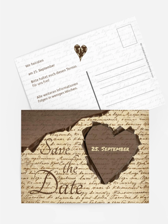 Save the Date Karte Herzensgedicht