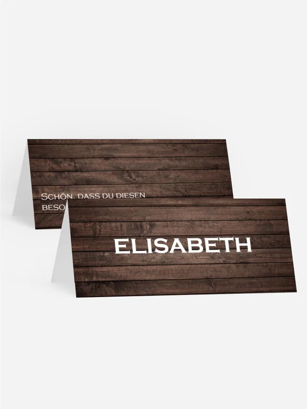 Tischkarte Starke Wand