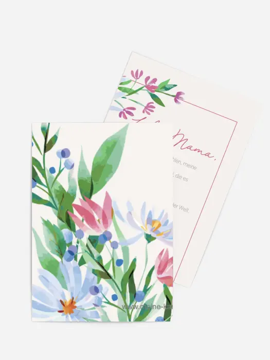 Grußkarte zum Muttertag Mamas Blumenbeet