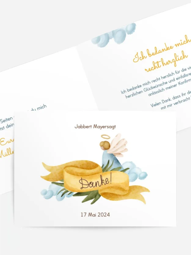 Dankeskarte Konfirmation Antennenband Dankeskarte Konfirmation Antennenband