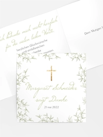 Dankeskarte Kommunion Freiheit des Kreuzes
