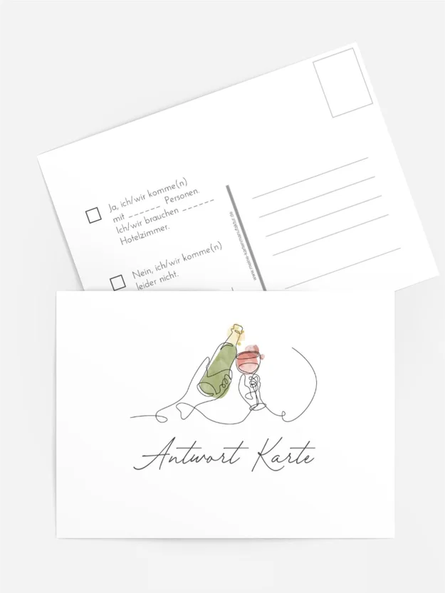 Antwortkarte Prost Hände