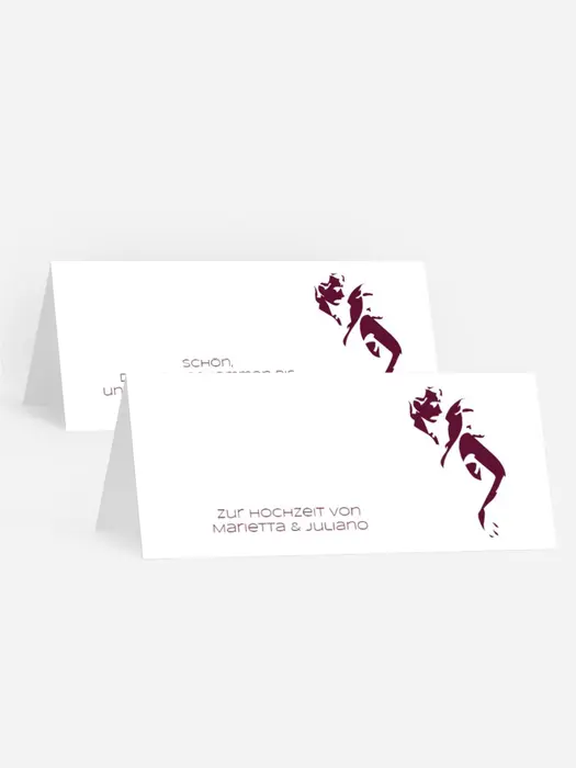 Tischkarte Hochzeit Tango