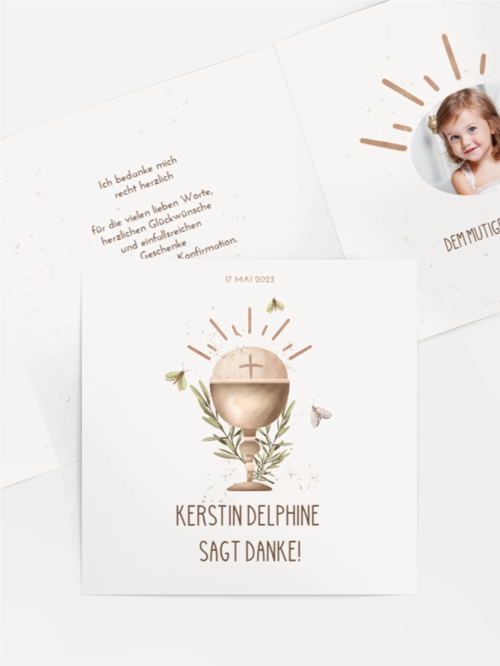 Dankeskarte Konfirmation Heilige Strahlen Dankeskarte Konfirmation Heilige Strahlen