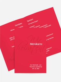 Menükarte Liebesbrief