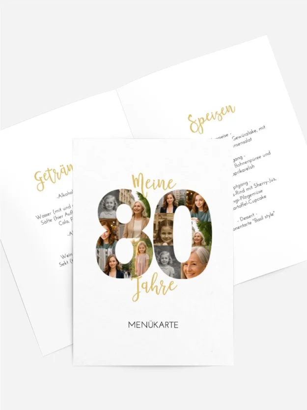Menükarte Geburtstag Erinnerungen an