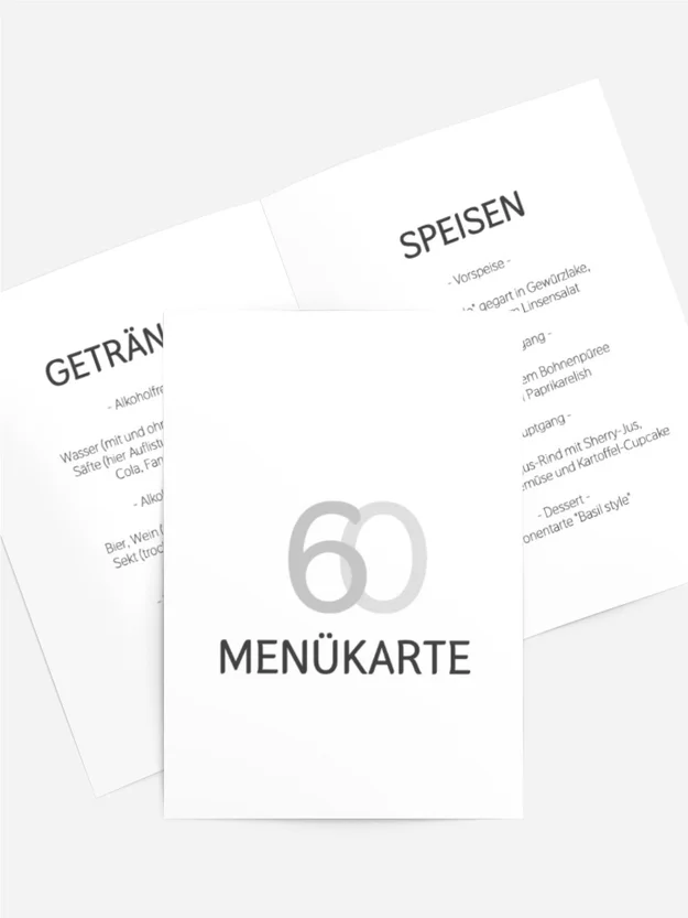 Menükarte Geburtstag Verflechtung von Linien