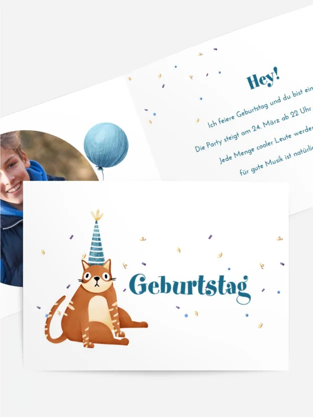 Geburtstagseinladung Katzenpartys