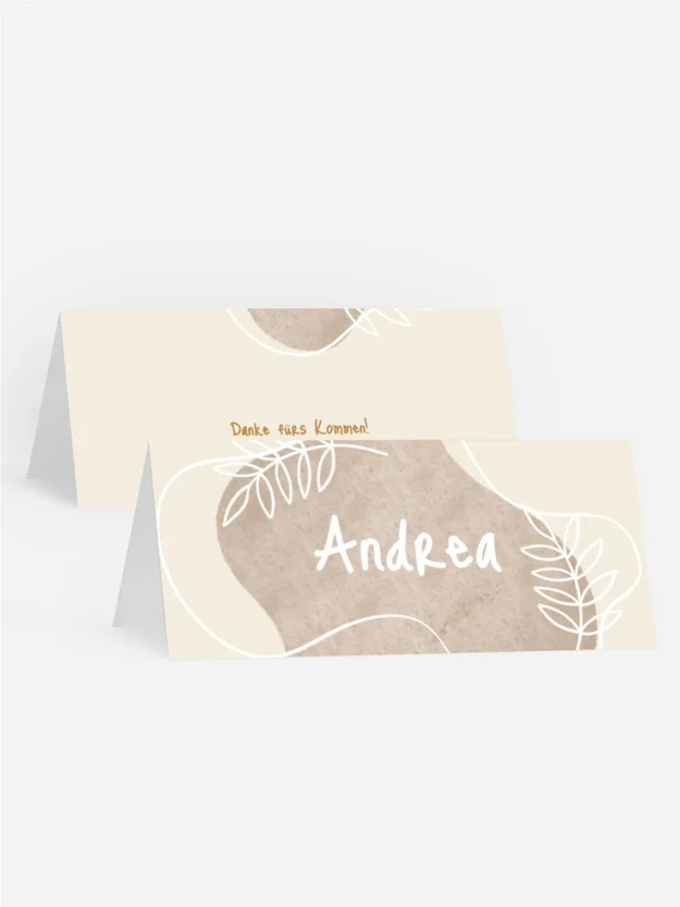 Tischkarte Geburtstag Gelbe Flecken Tischkarte Geburtstag Gelbe Flecken