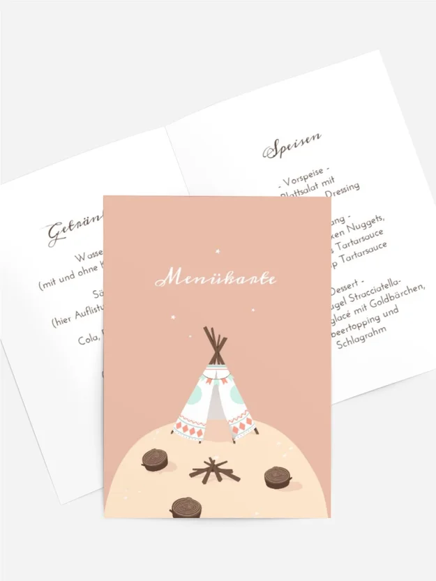 Menükarte Geburtstag Tipitraum