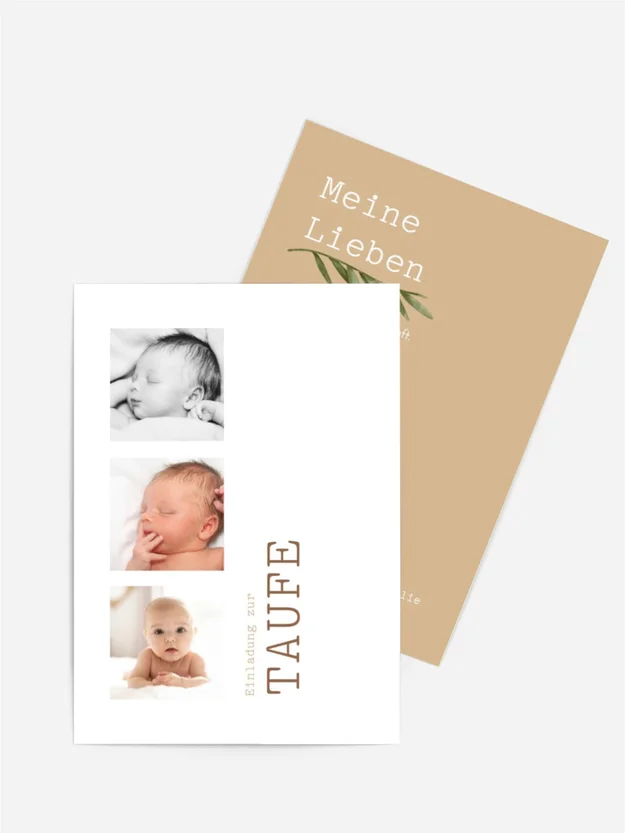Einladungskarte Taufe Engelslächeln