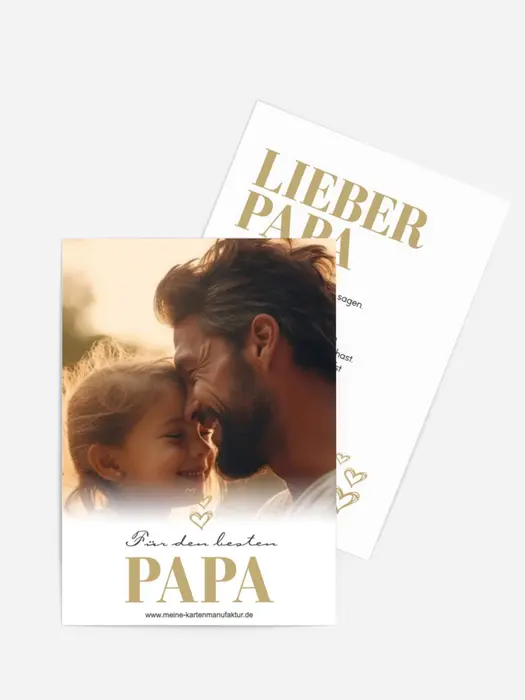 Vatertagskarte Papas Herz