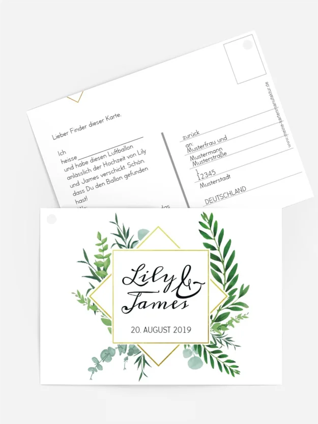 Ballonflugkarte Farn