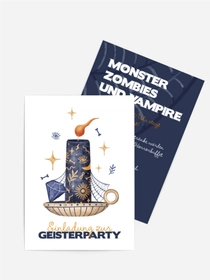 Halloween Einladung Kerzen-Wahrsagerei