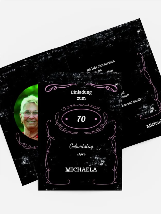 Geburtstagseinladung 70 Jackcard Foto