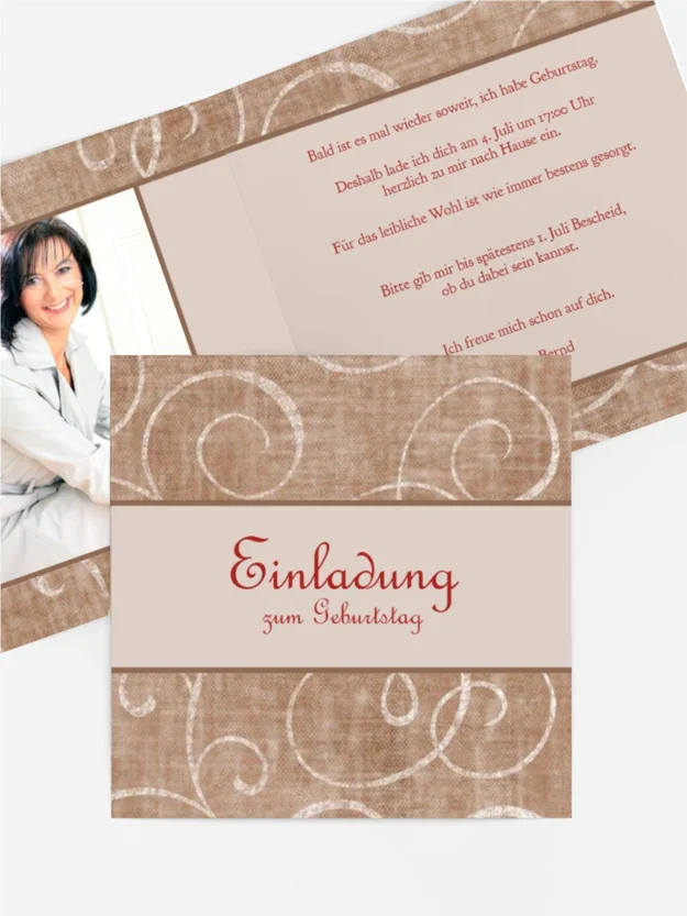 Geburtstagseinladungskarte Elegant Foto