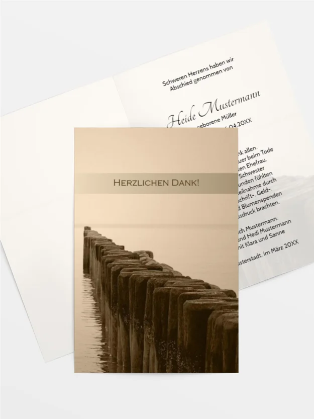 Trauerdanksagung Steg Trauerdanksagung Steg