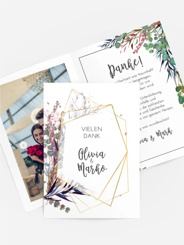 Dankeskarte Glaskasten Dankeskarte Glaskasten