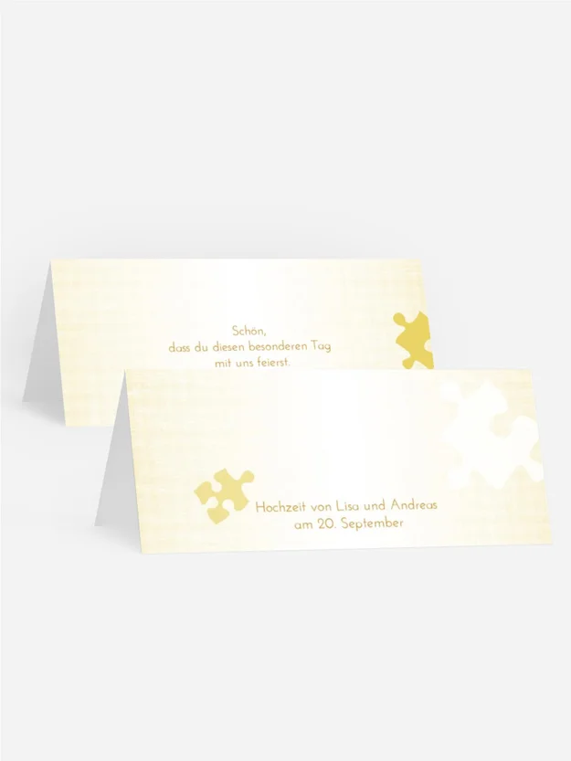 Tischkarte Puzzle Tischkarte Puzzle