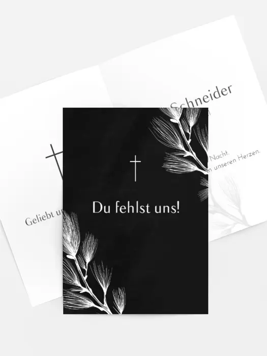Sterbebildkarte Fichte Trauer