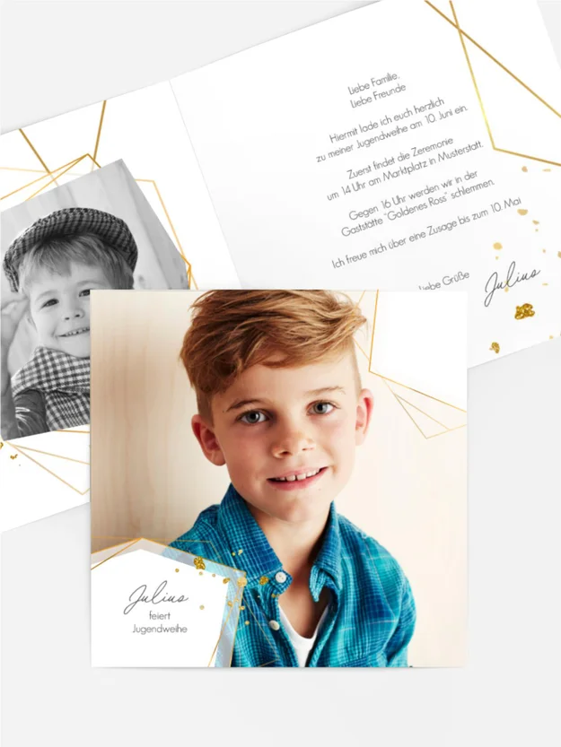 Einladungskarte Jugendweihe Full picture
