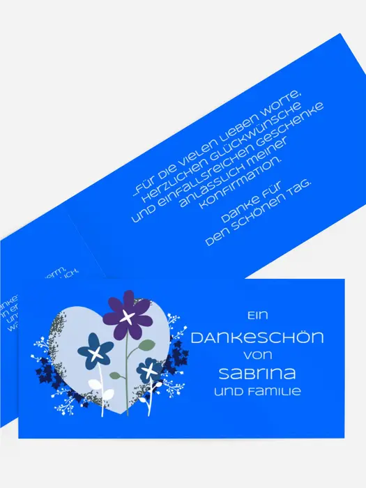 Dankeskarte Konfirmation Herz