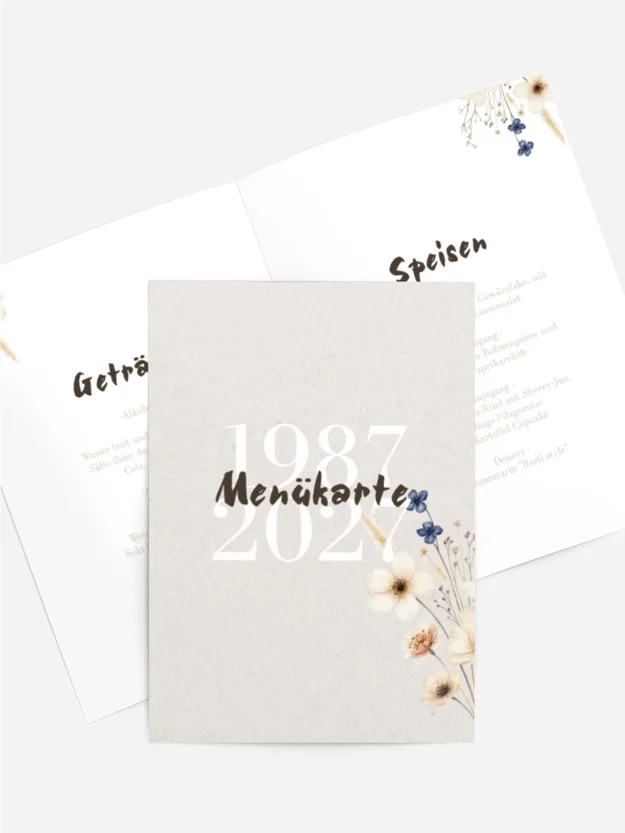 Menükarte Geburtstag Meine Blumen