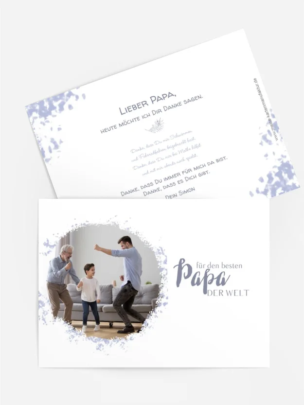 Vatertagskarte Zusammen Spaß haben